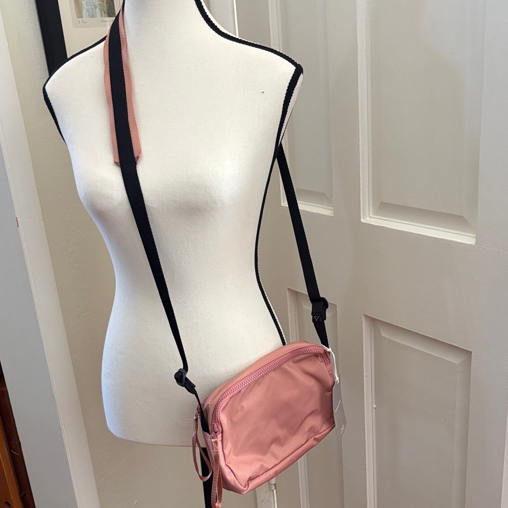 Everlane Blush Crossbody Bag with Black Strap